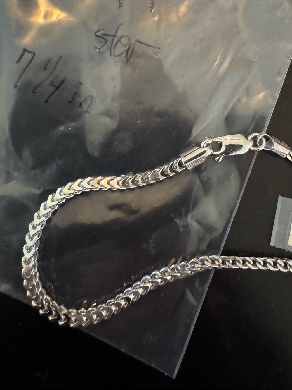 Sterling Silver Curb Chain Bracelet - Silver 7 1/4 inch